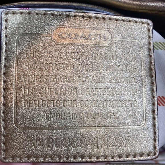 COACH Ergo Signature Pleated Satchel - Picture 6 of 8